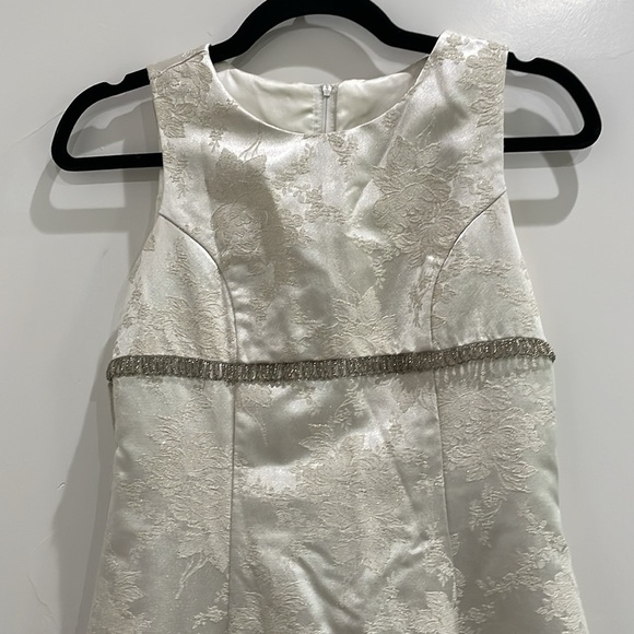 Jessica McClintock Girls Size 14 Beaded Floral
Gown Dress Ivory Gold - Picture 2 of 16